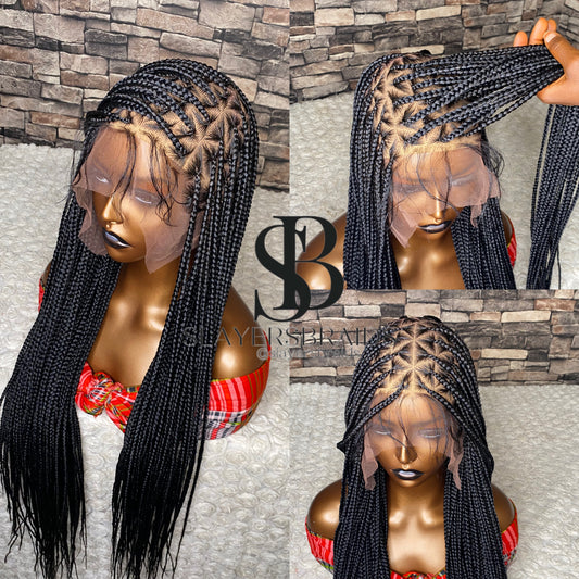 Wig Nikky Ready to ship triangle parts braids wig