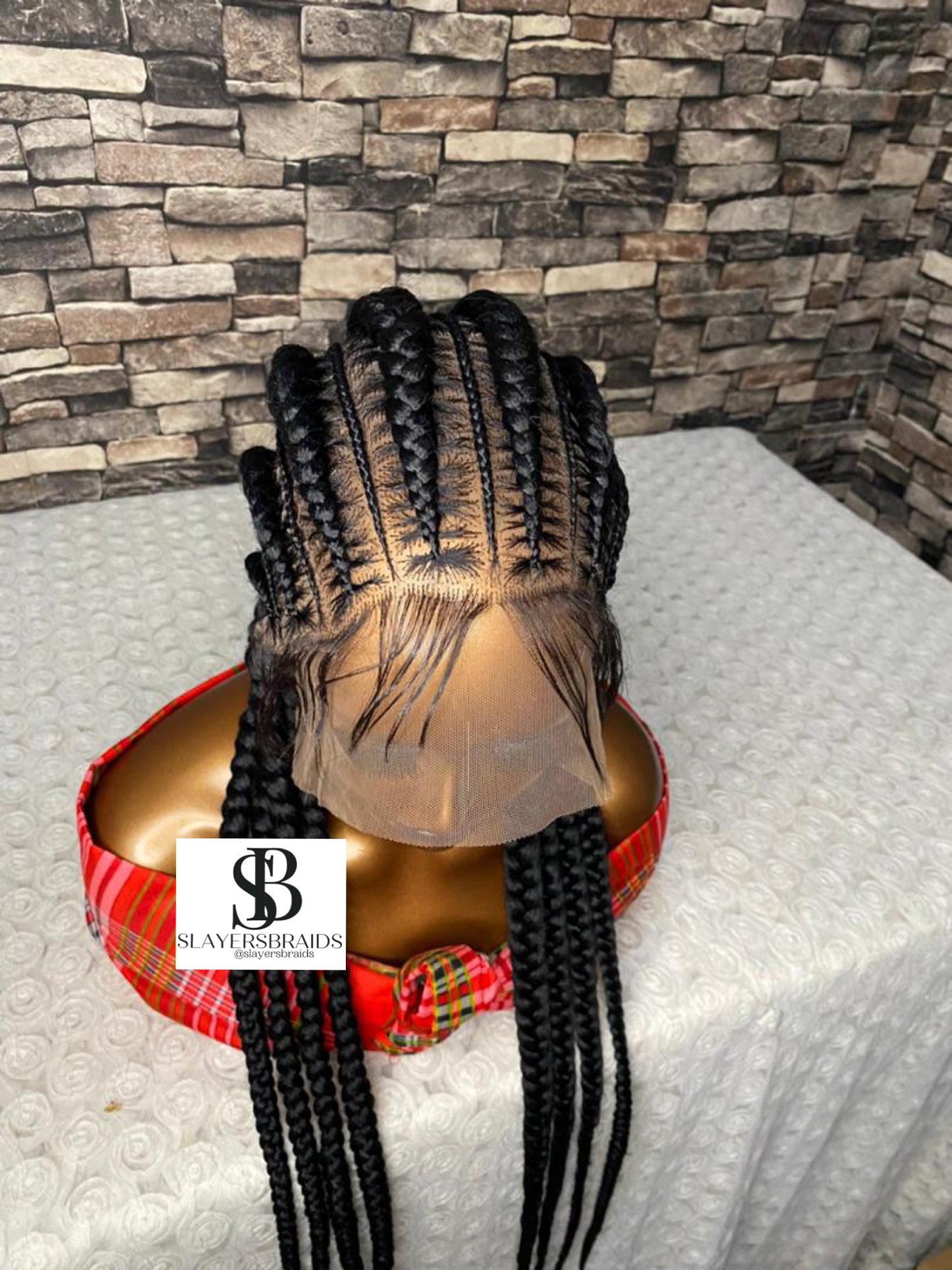 Wig fumi Ready to Ship Stitch cornrows all back braided wig