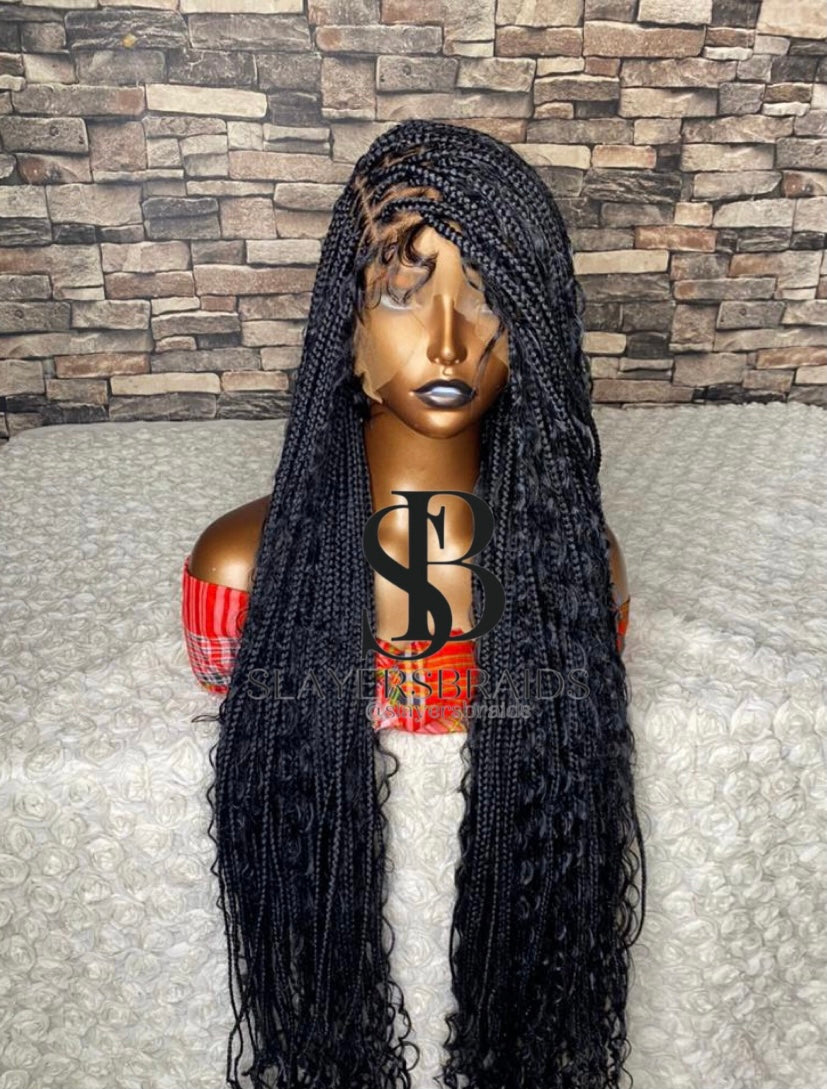 Ready to Ship Knotless Box Braids Wig for Black Women Box Braided Wig  Cornrow Wig Passion Twist Cornrows Wig Full Lace Wig -  Canada