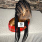 Wig fumi Ready to Ship Stitch cornrows all back braided wig