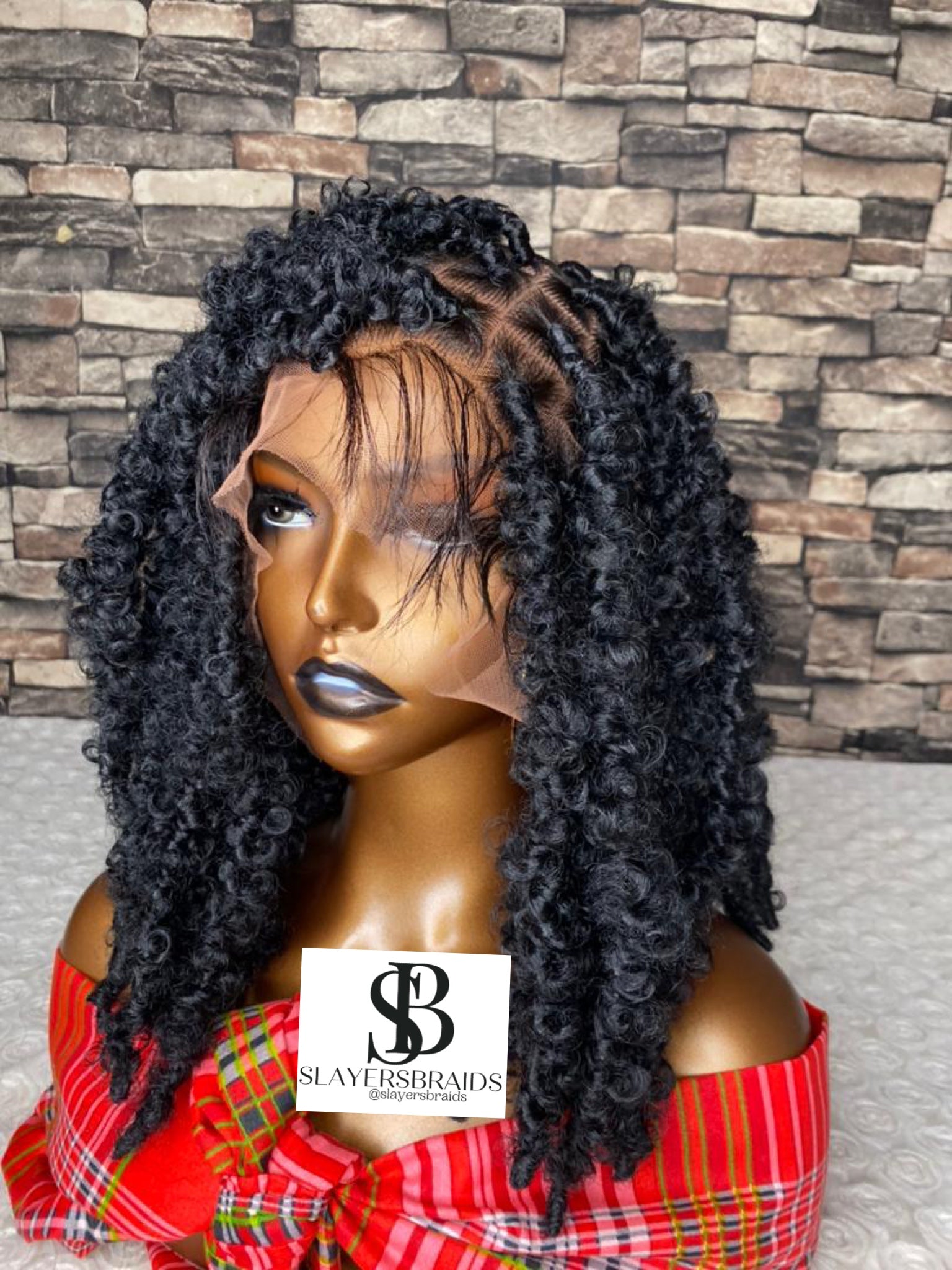 Wig Ella Textured messy dreadlocks bob butterfly faux locs wig