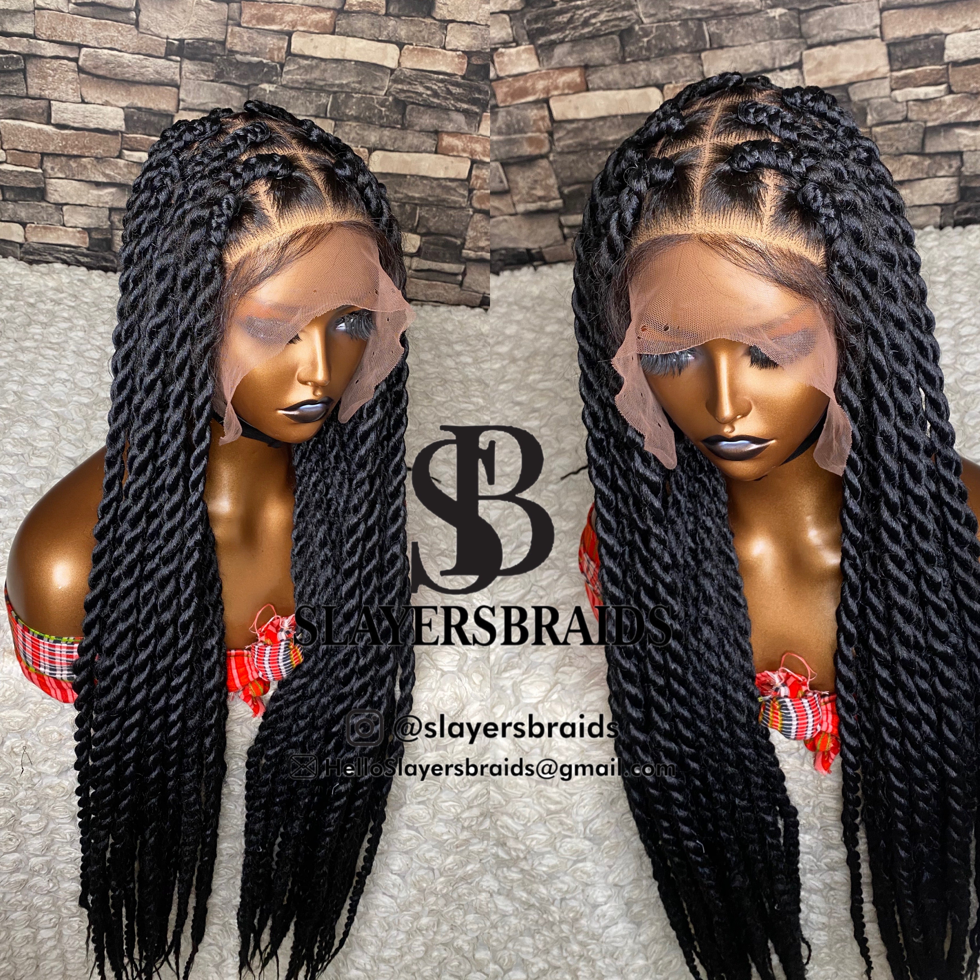 Wig Tonia Senegalese twist box braids full lace braided wig