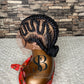 Awele Crisscross Stitch cornrows all back braided wig