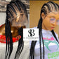 Wig fumi Ready to Ship Stitch cornrows all back braided wig