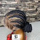 Wig fumi Ready to Ship Stitch cornrows all back braided wig