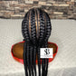 Wig fumi Ready to Ship Stitch cornrows all back braided wig