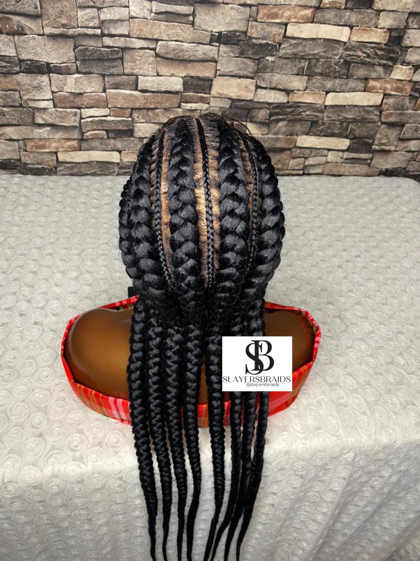 Wig fumi Ready to Ship Stitch cornrows all back braided wig